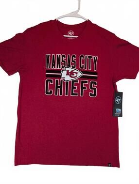47 Brand Kansas City Chiefs Graphic Logo NFL Football T-Shirt Mens Large